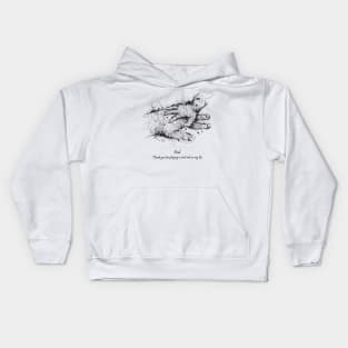 Father's Determination Scribble Style Kids Hoodie